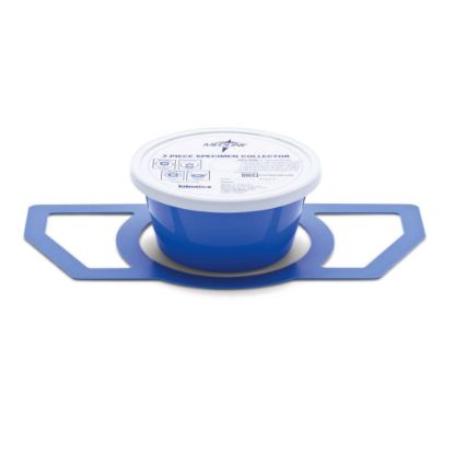 Picture of Medline Specimen Collector Pans, 2 Pieces, 1,200 mL, Blue, Pack Of 100