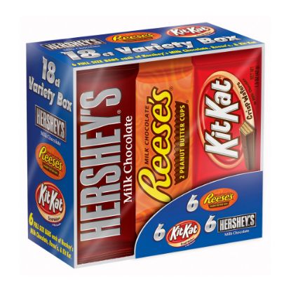 Picture of Hersheys Candy Bar Variety Pack, 1.5 Oz, Box Of 18