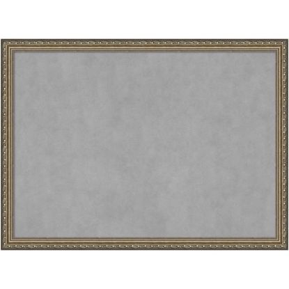 Picture of Amanti Art Magnetic Bulletin Board, Steel/Aluminum, 30in x 22in, Parisian Silver Wood Frame