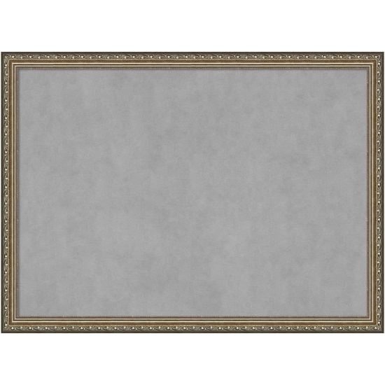 Picture of Amanti Art Magnetic Bulletin Board, Steel/Aluminum, 30in x 22in, Parisian Silver Wood Frame