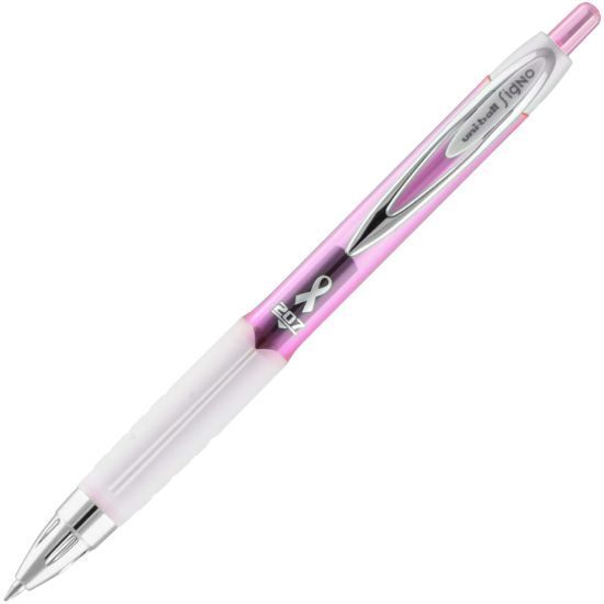 Picture of uni-ball 207 Gel Pink Ribbon Pen, City Of Hope, 0.7 mm, Pink Barrel, Black Ink