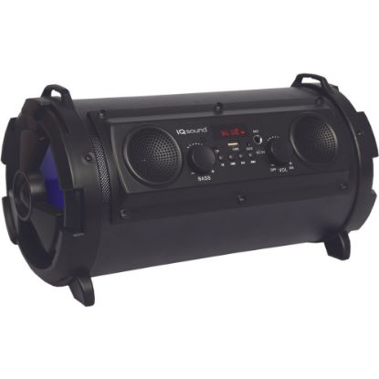 Picture of IQ Sound IQ-1525BT Portable Bluetooth Speaker System - 16 W RMS - Black - 100 Hz to 20 kHz - Battery Rechargeable - USB