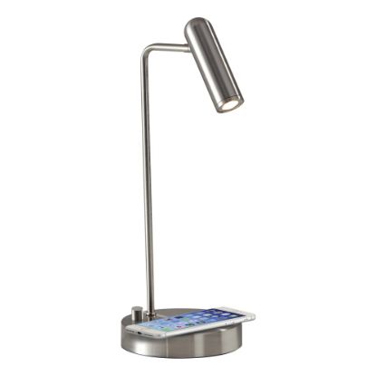 Picture of Adesso Kaye AdessoCharge Desk Lamp, 16-1/2inH, Brushed Steel