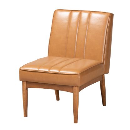 Picture of Baxton Studio Daymond Dining Chair, Tan/Walnut Brown