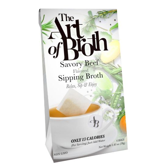 Picture of The Art of Broth Beef Flavored Sipping Broth, Box Of 6 Bags