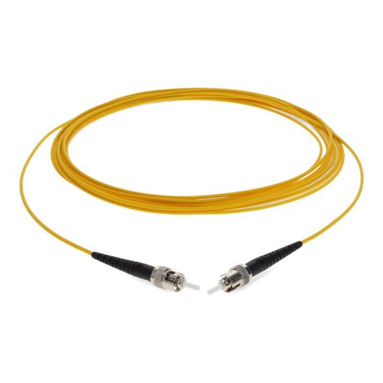 Picture of AddOn 10m ST OS1 Yellow Patch Cable - Patch cable - ST/UPC single-mode (M) to ST/UPC single-mode (M) - 10 m - fiber optic - simplex - 9 / 125 micron - OS1 - halogen-free - yellow