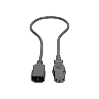 Picture of Eaton Tripp Lite Series Power Extension Cord, Locking C13 to C14 PDU Style - 10A, 250V, 18 AWG, 2 ft. (0.61 m) - Power extension cable - IEC 60320 C14 to power IEC 60320 C13 locking - AC 100-250 V - 10 A - 2 ft - black