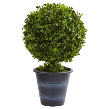 Picture of Nearly Natural 23inH Plastic Boxwood Ball Topiary With Planter, Green