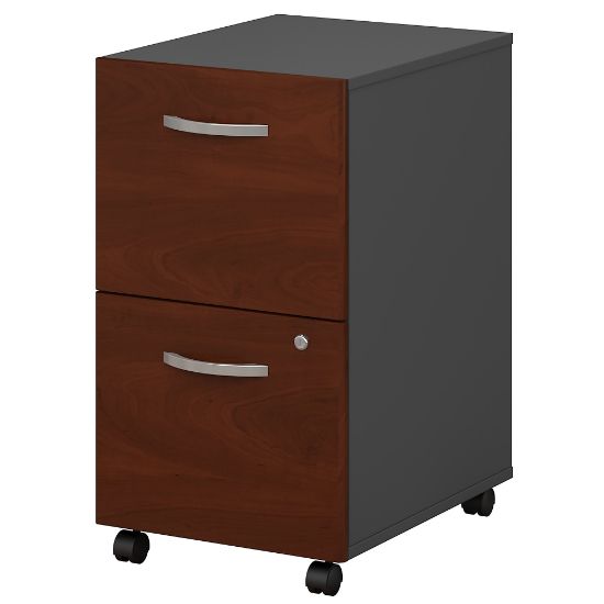 Picture of Bush Business Furniture Components 2 Drawer Mobile File Cabinet, Hansen Cherry/Graphite Gray, Standard Delivery (Partially Assembled)