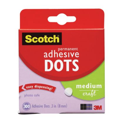 Picture of Scotch Permanent Adhesive Dots, Medium Craft, Pack Of 300