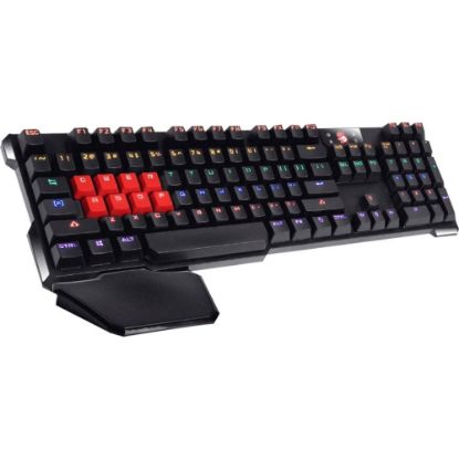 Picture of Bloody Gaming Optical Mechanical Gaming Keyboard, Backlit Adjustable - Cable Connectivity - USB Interface Multimedia Hot Key(s) - Windows - LK (Light Strike) Keyswitch - Black