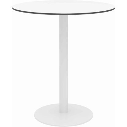 Picture of KFI Studios Eveleen Round Outdoor Bistro Patio Table, 41inH x 36inW x 36inD, Designer White/White