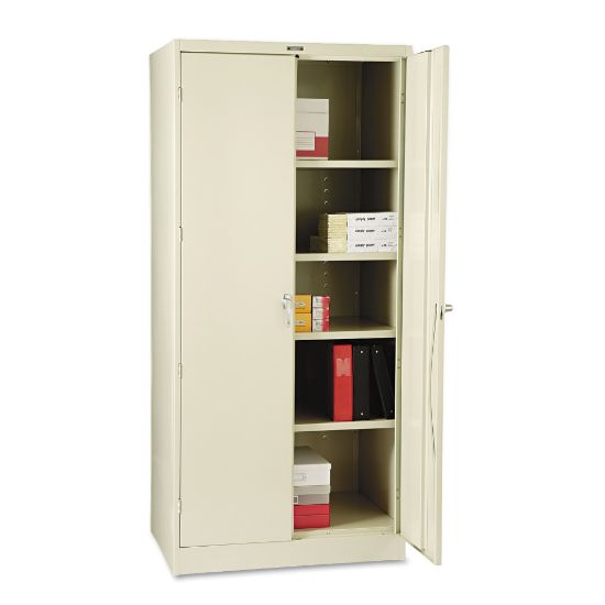 Picture of Tennsco Deluxe Steel Storage Cabinet, 4 Adjustable Shelves, 78inH x 36inW x 24inD, Putty