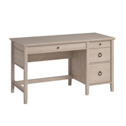 Picture of Sauder East Adara 54inW Single-Pedestal Computer Desk With File Drawer, Cascade Oak