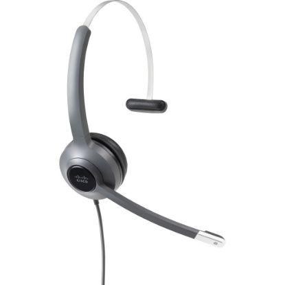 Picture of Cisco 521 Headset - Mono - Mini-phone (3.5mm) - Wired - 90 Ohm - 50 Hz - 18 kHz - Over-the-head - Monaural - Supra-aural - Uni-directional, Electret, Condenser Microphone