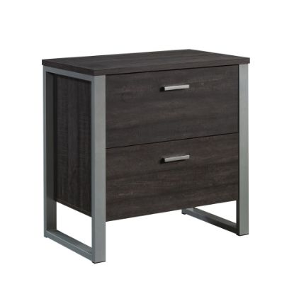 Picture of Sauder Rock Glen 30inW x 18inD Lateral 2-Drawer Locking File Cabinet, Blade Walnut/Silver