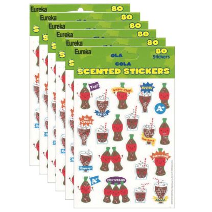 Picture of Eureka Scented Stickers, Cola, 80 Stickers Per Pack, Set Of 6 Packs