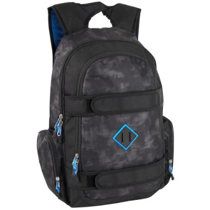 Picture of Mountain Edge Skate Strap Backpacks, Black/Gray Print, Pack Of 24 Backpacks