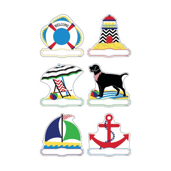 Picture of Barker Creek Accents, Double-Sided, Chevron Nautical, Pack Of 36