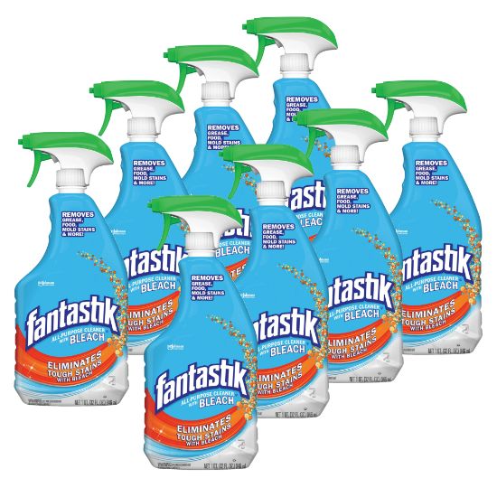 Picture of Fantastik All-Purpose Cleaner With Bleach Spray, Fresh Clean Scent, 32 Oz Bottle, Clear, Case Of 8