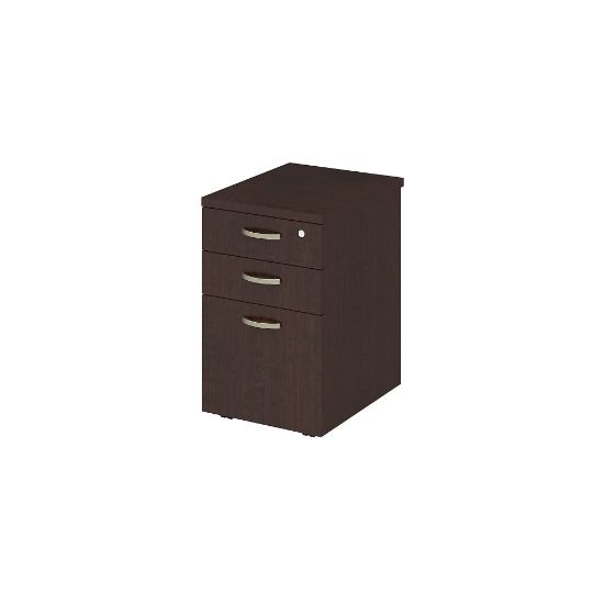 Picture of Bush Business Furniture Easy Office 20inD Vertical 3-Drawer Mobile File Cabinet, Mocha Cherry, Delivery