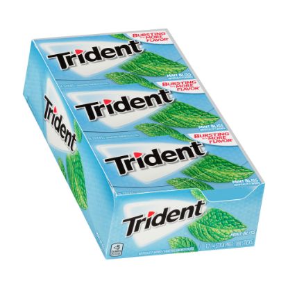 Picture of Trident Sugar-Free Mint Bliss Gum, 14 Pieces Per Pack, Box Of 12 Packs