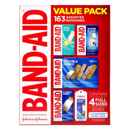 Picture of Band-aid Value Pack, Assorted Sizes, Pack Of 163 Bandages