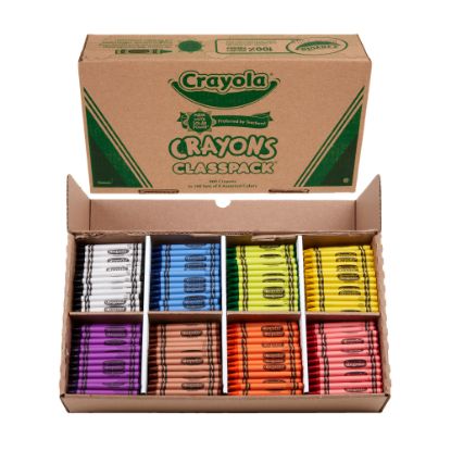 Picture of Crayola Classpack Standard Crayons, 8 Assorted Colors, Pack Of 800 Crayons