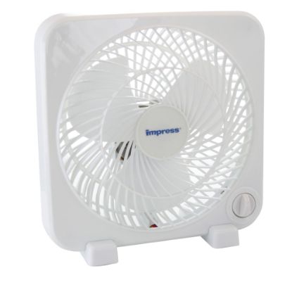 Picture of Impress Box Fan, 6inH x 10inW x 9inD, White