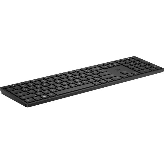 Picture of HP 455 Programmable Wireless Keyboard - Wireless Connectivity - RF - 2.40 MHz - English (US) - Notebook - PC - AA Battery Size Supported - Black