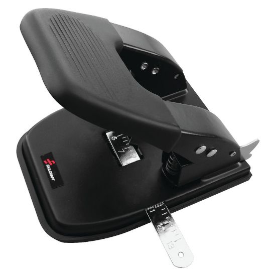 Picture of SKILCRAFT Heavy-Duty 2-Hole Paper Punch, 3inH x 4 2/3inW x 6 1/10inD, Black (AbilityOne 7520-01-620-3314)