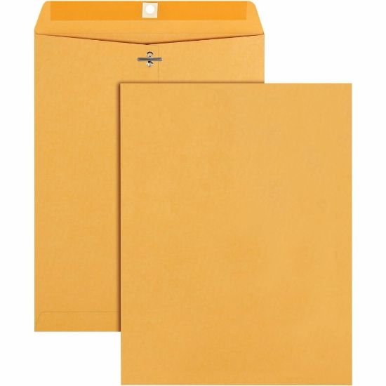 Picture of Business Source Heavy-duty Clasp Envelopes - Clasp - #93 - 9 1/2in Width x 12 1/2in Length - 28 lb - Clasp - Kraft - 100 / Box - Kraft