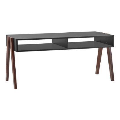 Picture of Adesso Laurel Coffee Table, Rectangle, 18-3/4inH x 40-3/4inW x 17-3/4inD, Black/Walnut Oak