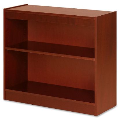 Picture of Lorell Veneer 30inH 2-Shelf Bookcase, Cherry