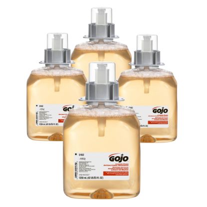 Picture of GOJO FMX-12 Luxury Antibacterial Foam Hand Soap Wash, Fresh Fruit Scent, 42.27 Oz, Carton Of 4 Bottles