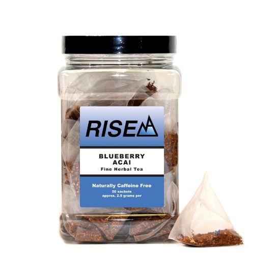 Picture of RISE NA Blueberry Acai Tea, 8 Oz, Canister Of 50 Sachets