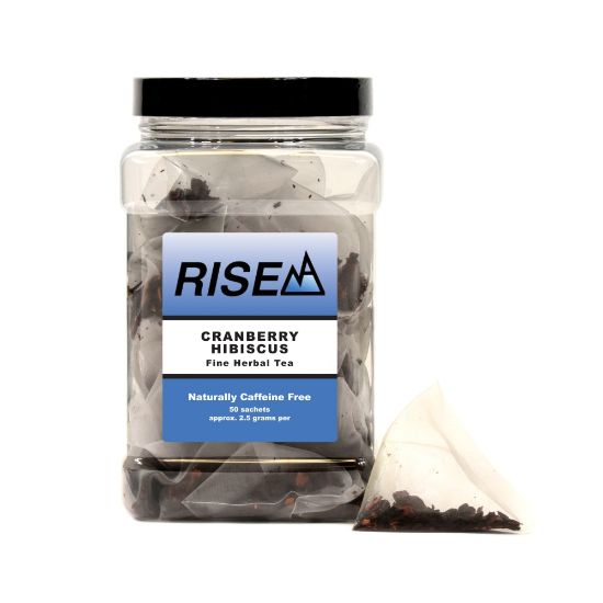 Picture of RISE NA Cranberry Hibiscus Tea, 8 Oz, Canister Of 50 Sachets