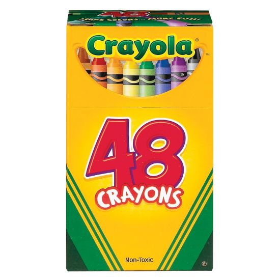 Picture of Crayola Crayons, Standard Size, Assorted Colors, Box Of 48 Crayons