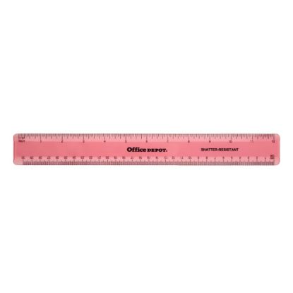 Picture of Office Depot Brand Plastic Ruler, 12in, Assorted Colors (No Color Choice)