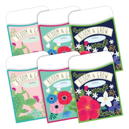 Picture of Barker Creek Peel & Stick 2-Design Pockets, 3-1/2in x 5-1/8in, Petals & Prickles, Set Of 60