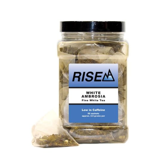 Picture of RISE NA White Ambrosia Tea, 8 Oz, Canister Of 50 Sachets