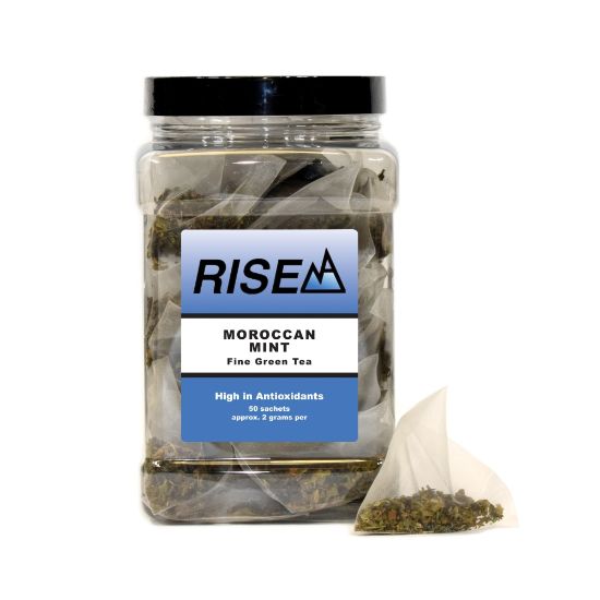 Picture of RISE NA Moroccan Mint Tea, 8 Oz, Canister Of 50 Sachets