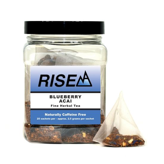 Picture of RISE NA Blueberry Acai Tea, 8 Oz, Canister Of 25 Sachets