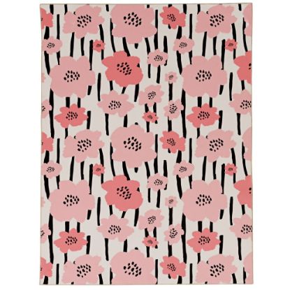 Picture of Linon Washable Area Rug, 5ft x 7ft, Phoebe Ivory/Pink