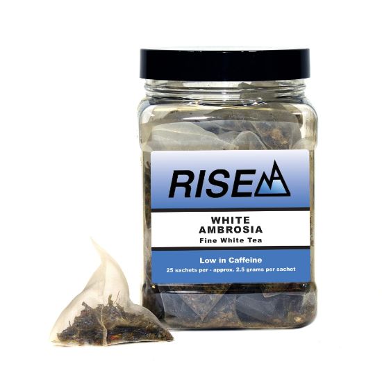 Picture of RISE NA White Ambrosia Tea, 8 Oz, Canister Of 25 Sachets