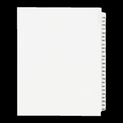 Picture of Avery  Standard Collated Legal Dividers, Avery Style, 8 1/2in x 11in, White Dividers/White Tabs, 176-200, Pack Of 25