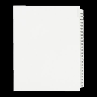 Picture of Avery Standard Collated Legal Dividers Avery Style, 8 1/2in x 11in, White Dividers/White Tabs, 126-150, Pack Of 25