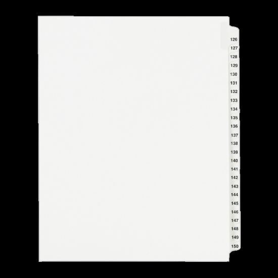 Picture of Avery Standard Collated Legal Dividers Avery Style, 8 1/2in x 11in, White Dividers/White Tabs, 126-150, Pack Of 25