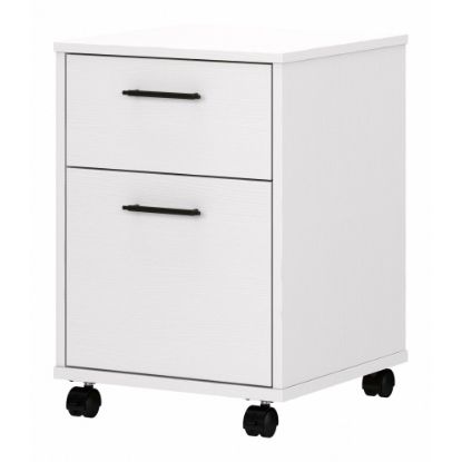 Picture of Bush Business Furniture Key West 15-3/4inD Vertical 2-Drawer Mobile File Cabinet, Pure White Oak, Delivery