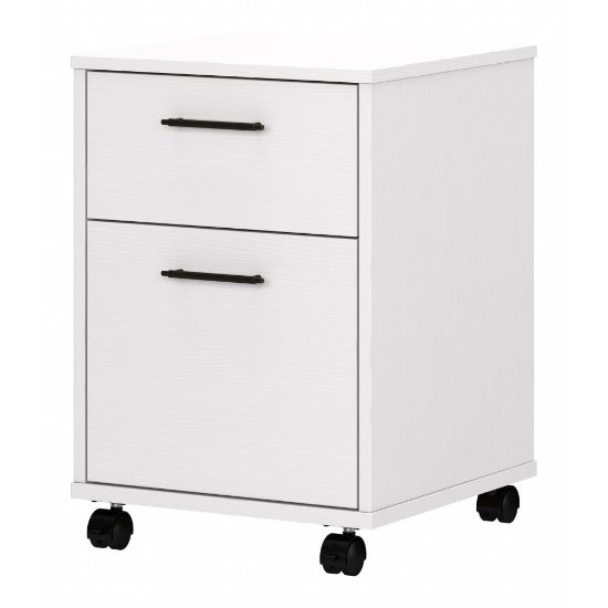 Picture of Bush Business Furniture Key West 15-3/4inD Vertical 2-Drawer Mobile File Cabinet, Pure White Oak, Delivery